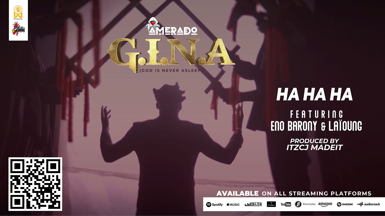 Amerado - Ha ha Ha ft Eno Barony & Laioung (Lyrics Video)